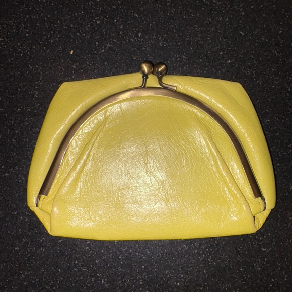 Lime green Leather hobo mini clutch - Picture 2 of 7